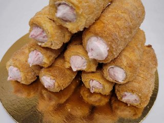 Rurki z nadzieniem o smaku malinowym